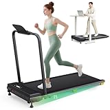 UREVO Tapis Roulant Pieghevole con Inclinazione 9%, Modalità HIIT One-Touch, 1-10 km/h Walking Pad avec Barre de Sécurité, Tapirulan Salvaspazio Per Camminata o Corsa in Casa/Ufficio