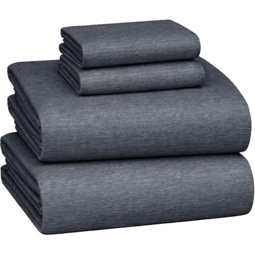 Image of Briarwood Home Heather Flannel Sheet Set, 100% Organic Cotton, Six-Fold Brushed, Super Soft, Warm, Deep Pocket Turkish Bedding with NanoTech Infuse for Enhanced Durability (Charcoal, Full)