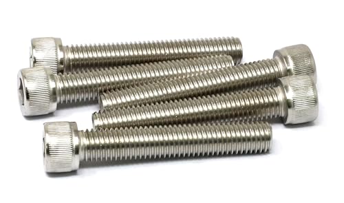 Image of iexcell 5 Pcs M12 x 70mm Thread Pitch 1.75 mm Stainless Steel 304 Hex Socket Head Cap Screws Bolts Kit