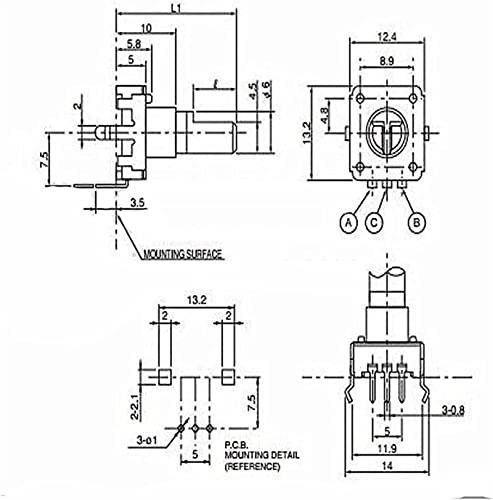 Encodeur rotatif EC12 pour restaurer le bouton de volume d'un autoradio ou d'une console