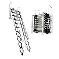 Retractable Loft Access Ladder, Wide 27.6in attic Ladder Pull Down System, Wall Mounted Telescoping Staircase for Wall Height 11.5~12.8ft, for Home/Garage/loft Storage, 660lb Capacit (12 Steps)