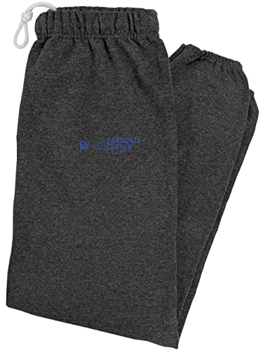 LOGOVISION CUNY Graduate Center Primary Logo Mens Jogger Sweatpants, Charcoal Heather, Small