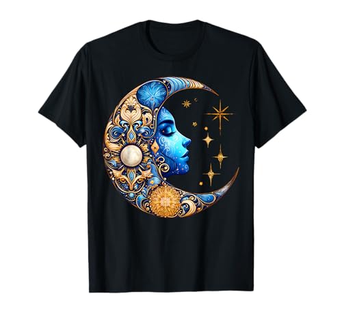 Místico Sol y Luna Celestial Yin Yang Estética Mística Camiseta