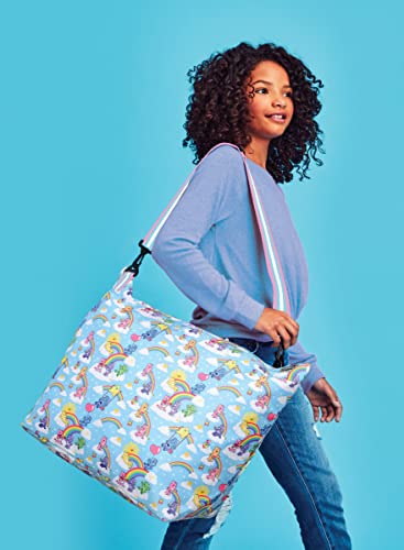 Iscream 23.5" X 16" Weekender Travel Tote Bag With Vibrant Nylon Exterior And Adjustable Strap - Magical Care Bears #TOP1