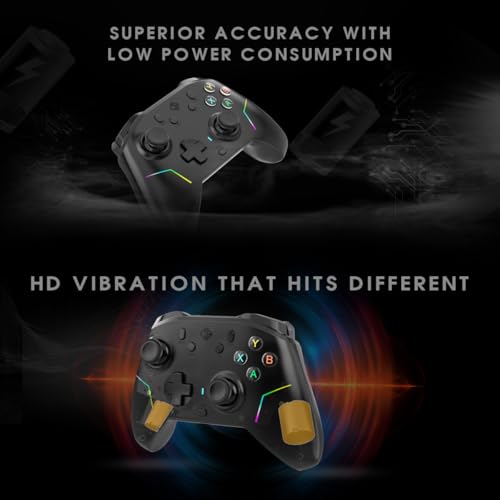 Image of Cosmic Byte Starforge Tri-Mode Controller | Optical Triggers with Trigger Locks | TMR Replaceable Joysticks | Impulse Trigger Feedback | HD Voice Coil Vibration | Macro Back Buttons | RGB & Tri-Mode Connectivity