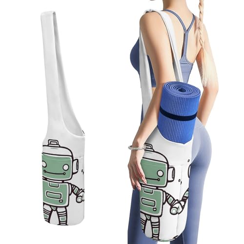 Sac de tapis de yoga en toile durable Line avec poche bouteille