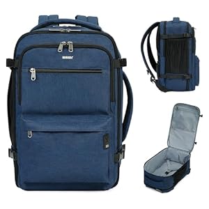 WANDF WANDF Handgepäck Rucksack 40x20x25cm für Ryanair Airlines, Untersitz-Reise-Handgepäck-Tasche mit Nassfach, 15,6-Zoll-Laptop-Rucksack für Männer und Frauen (Marineblau) WANDF WANDF Handgepäck Rucksack 40x20x25cm für Ryanair Airlines, Untersitz-Reise-Handgepäck-Tasche mit Nassfach, 15,6-Zoll-Laptop-Rucksack für Männer und Frauen (Marineblau)