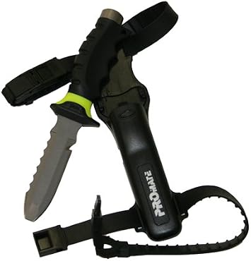 Promate Barracuda Blunt Tip Titanium Scuba Dive Knife 4 1/2" Blade
