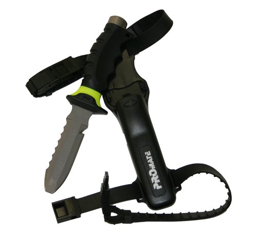 Promate Blunt Tip Titanium Diving Knife (4 1/2 Blade), White