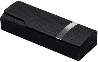 1 caja de grano de madera de imitación para gafas de sol, unisex, protector de gafas de sol, funda rígida hecha a mano portátil plegable cuadrada