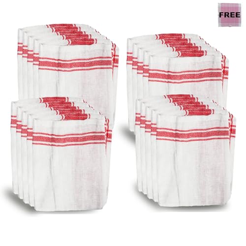 Ella Glass Cleaning Duster | Wet Dry Cotton Cleaning Cloth/Mop 16 X 16 Inch Pack of 20 | Home Kitchen Use | (B0CXPZDZKT) Amazon Price History, Amazon Price Tracker