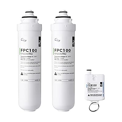 iSpring F3RCD100 1-Year Replacement Filter Pack for RCD100 RO System Countertop, Includes FPC100 x2, FCB100 x1, 3 Pieces