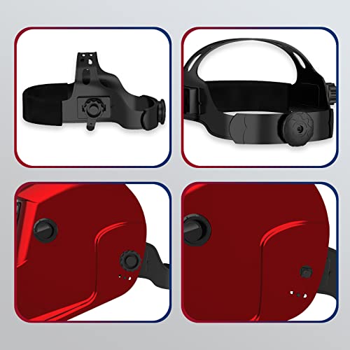TRQWH Welding Helmet Headgear - Welding Hood Headgear Replacement Headgear Welding Helmet Accessories Welding Headgear with Sweatband for Round Hole Welding Helmet, Adjustable