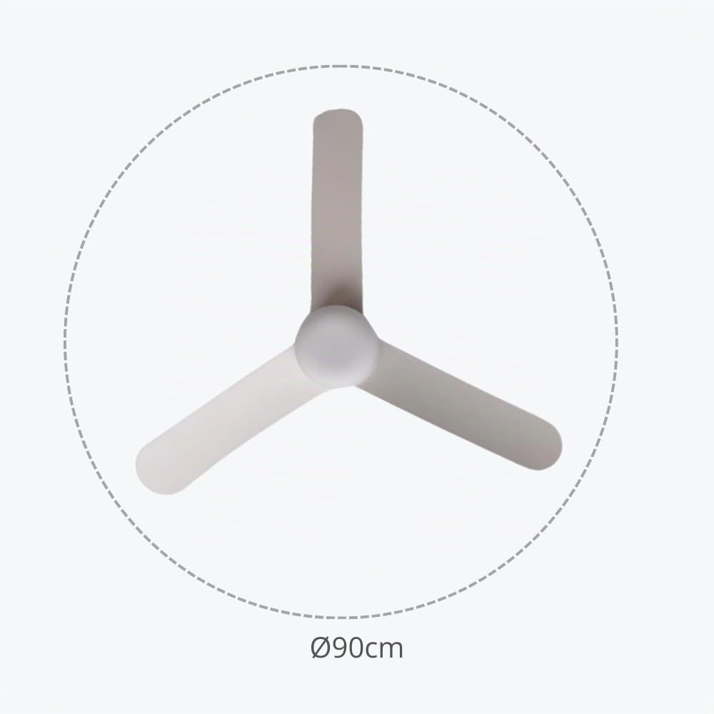 BAIRES Ventilateur blanc Ø90cm wifi