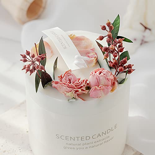 Scented Candles Gifts For Women, Soy Candles For Home Scented, Home Decor Candles With Dried Flowers, Aromatherapy Candles Gift Set For Mothers Day, Birthday, Christmas #TOP2