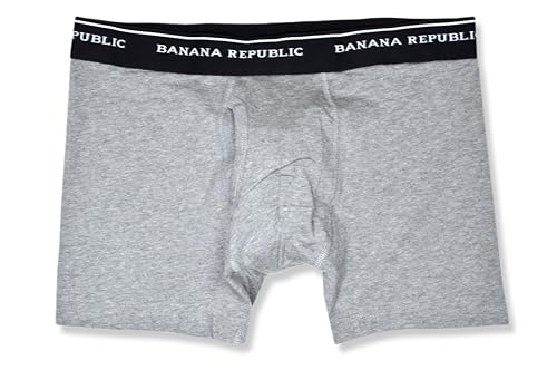 Banana Republic Mens Organic Cotton Blend Elastic Waistband 5 Pack Boxers Briefs,3