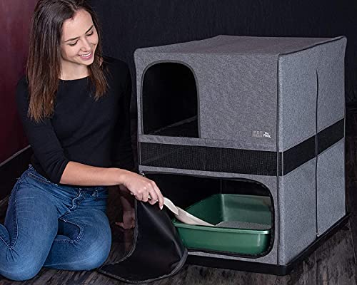 Image of Pet Gear Pro Pawty for Cats with littertraX Mat, Put an end to Scattered Litter, Foldable, Easy Clean, Litterbox not Included, 2 Models, 2 Colors