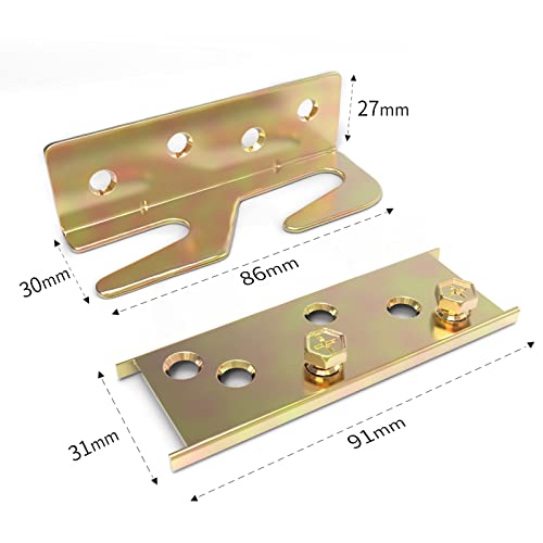 Bed Rail Brackets 4Pcs Bed Frame Brackets For Rails Heavy Duty Non Bed Frame Hardware Kit For Wood Bed Connectors Hold Plates For Headboards Footboards #TOP2
