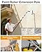 Telescoping Pole, 5-20 Ft with Joint Angle & Squeegee Adaptor, Aluminum Telescopic Paint Roller Extension Pole & Extendable Pole, Anti-Slip Foam Grip, Multi-Purpose Gutter Window Dust Cleaning Pole