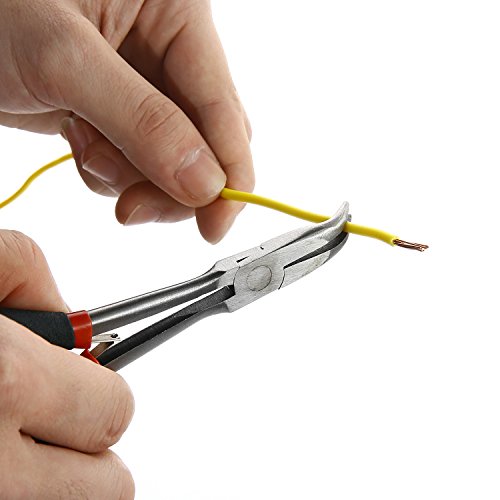 2Pcs Long Reach Bent Nose Pliers, Bent Curved Needle Long Nose Piers (6.5-Inch) #TOP5