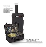 PELI 1535 Air lekka walizka podróżna z rolkami do wyposażenia aparatu, odporna na wodę i kurz, pojemność 27 l, wyprodukowana w USA, z wkładką piankową (możliwość dopasowania), kolor: czarny