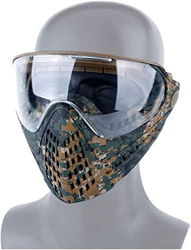 Protective Goggles Mask Protective Goggles Mask Airsoft Masks with Interchange 3 Lens for Outdoor CS Hunting (Color : 10)
