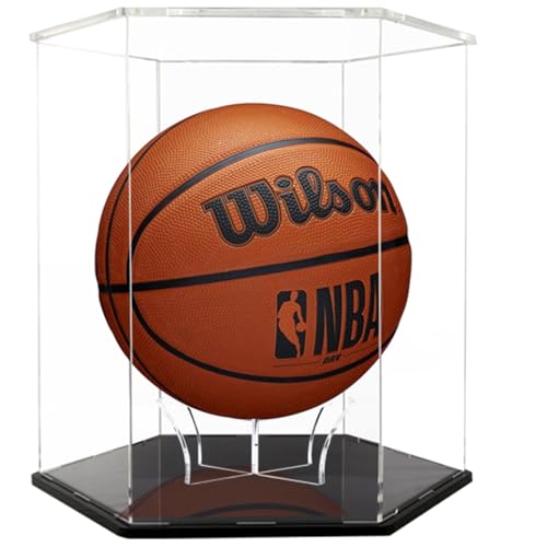 Basketball Display Case,Football Display case,Clear Acrylic Basketball Display Case,Basketball case Display cabinets are Suitable for Football,Basketball,Trophies,Lego (13.4 in X 11.8 in X 13.4 in)