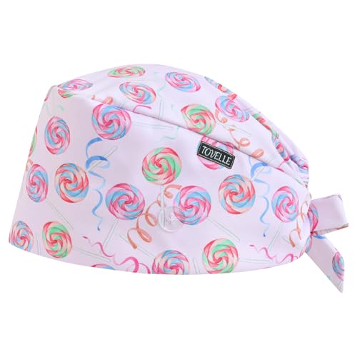 Image of Scrub Caps for Women with Buttons, Classic Surgical Caps