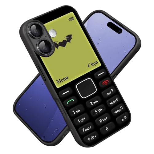 ZXHSBROK for iPhone 17 Case, Premium Slim Silicone with [Soft Anti-Scratch Microfiber Lining] Shockproof Protective Case for iPhone 17 (2025) 6.3 inch, Vintage Feature Phone
