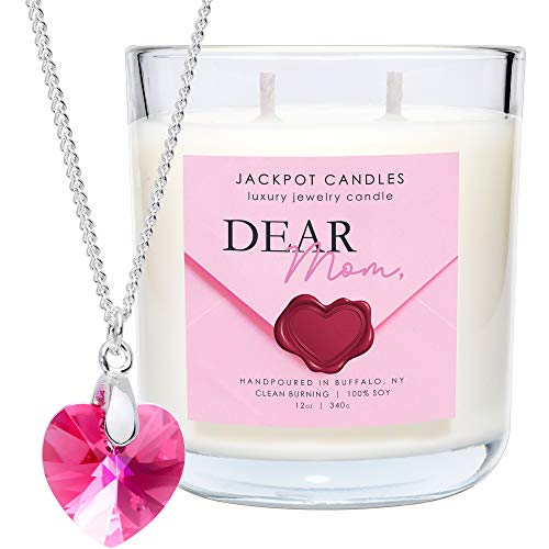Jackpot Candles Personalized Mom Heart Charm Soy Candle #TOP20