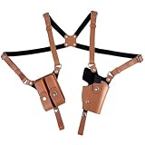 Universal Shoulder Holster for Men Adjustable Leather Gun Holster for Concealed Carry with Double...