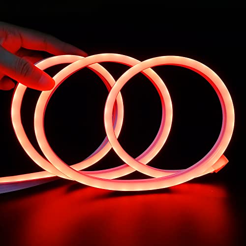 Szjmao Neon Led Strip Lights 16.4Ft/5M 600 Smd2835 Leds 12V Waterproof Flexible Silicone Led Neon Rope Light For Indoors Outdoors Decor (No Power Adapter) (6 * 12Mm, Rgb) #TOP2