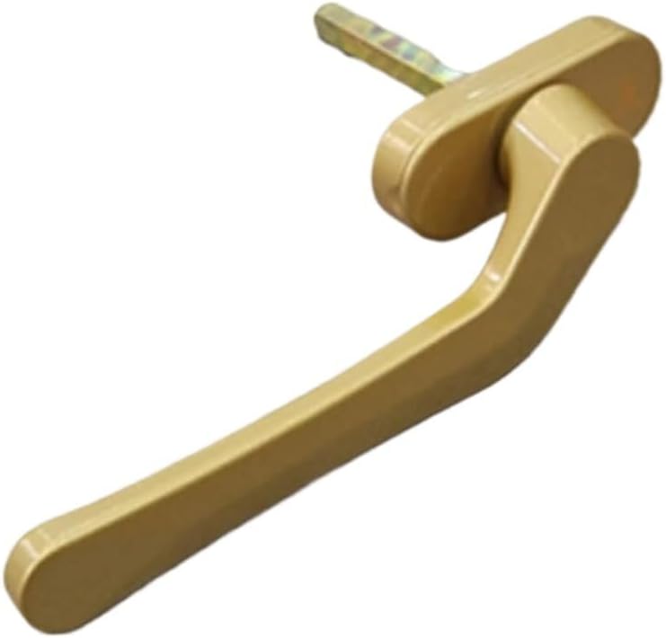 Window Handle，Casement Locking HandleLockable Window Handle,Screen Window Handle Folding Door Sword-Shaped Thin Flat Square Steel Handle(Black,Right Open)