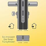 Yale Europrofil Zylinder 1000 PLUS Serie Zylinder mit Not- und Gefahrenfunktion 30/40mm Nickel matt...