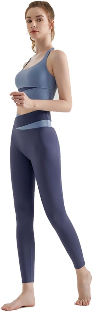 DAISHA Womens 2 Piece Yoga Workout Outfits Sets,Seamless Yoga Leggings with Padded Stretchy Sports Bra,Gym Clothes.