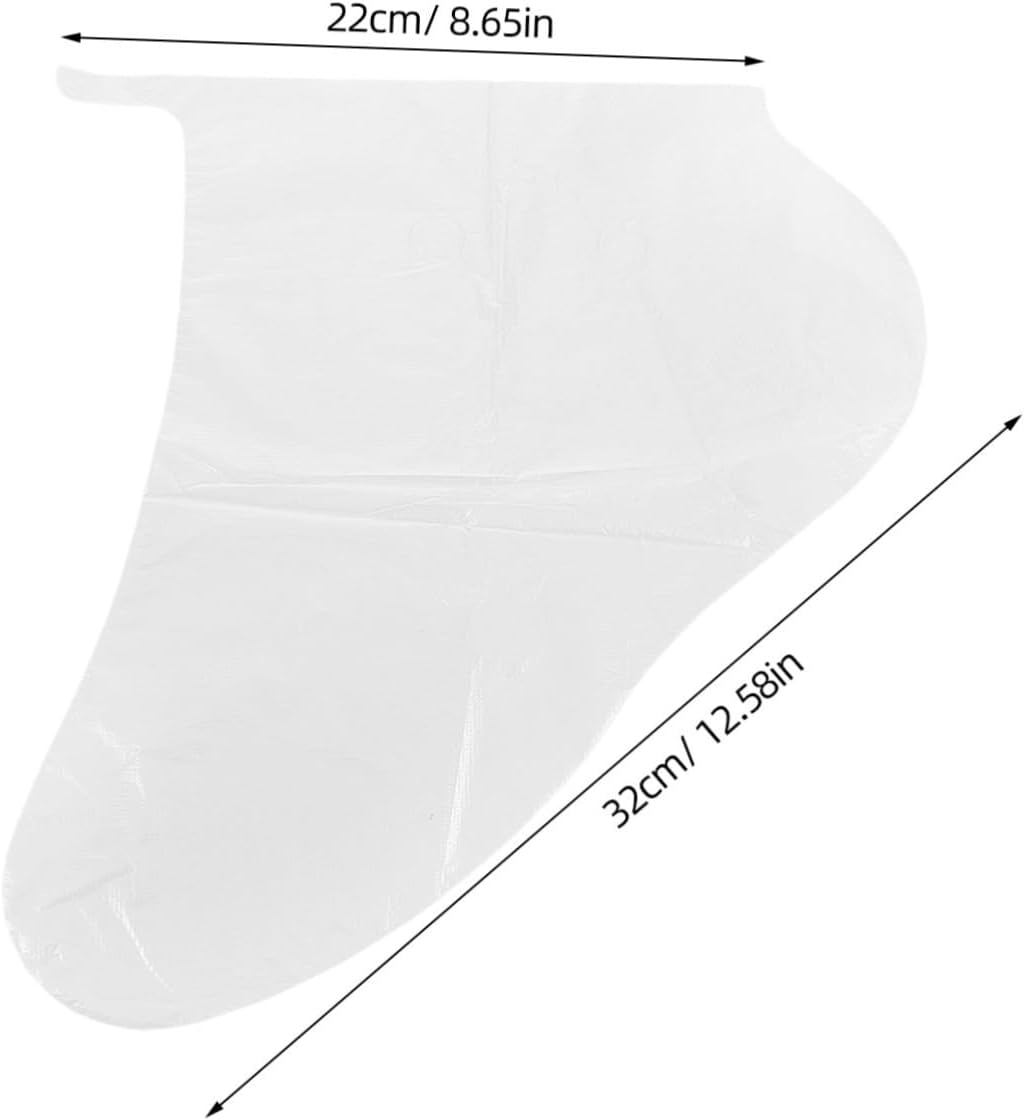 Didiseaon 100pcs Disposable Plastic Foot Covers Foot Soaking Liners for Transparent Masks for Nail Salons and Home Use