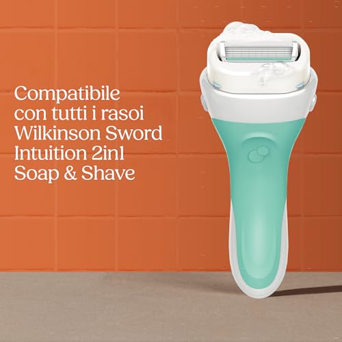 Wilkinson Sword Intuition Soap & Shave Sensitive, rasoi donna, 6 ricariche - Immagine 5