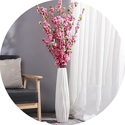 Vase de sol blanc en céramique de 45 cm pour fleurs séchées de salon