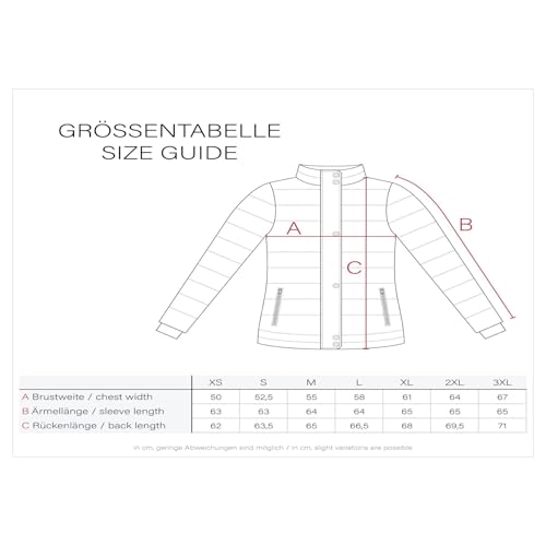 MARIKOO Damen Winterjacke (XS-3XL) - 5 Taschen, große Kapuze, Schlaufen auf der Innenseite, leichte Steppjacke, Warme Jacke Frauen - N019 (L, Taupe-Grey)