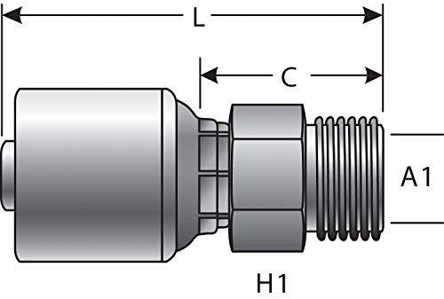 Gates G25615-1018 coupling hidráulico adaptador de manguera industrial alta presión 4