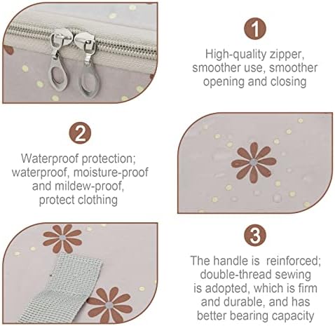 105 L Clothing Storage Bags with Handle and Zipper,Travel Moving Bags for Clothes Throw Pillows Quilts, Moisture proof Luggage Bags,Sturdy, No-Smell(Grey)