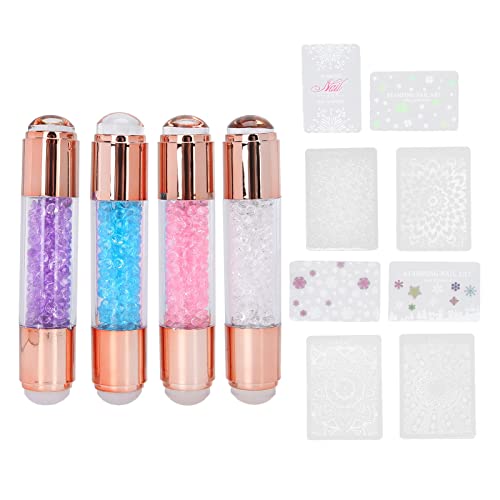 4Sets Double Heads Nail Art Stamper Manicure Stamper Kit For French Manicure Clear And White Jelly Stamper For Nail Art Lovers Home Nail Diy #TOP1