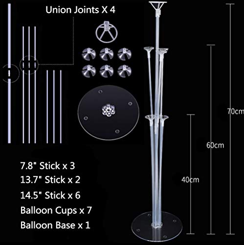 Neworkg 6 Pack Balloon Stand Kits - Large Balloon Centerpiece Stands With Base Balloon Table Floor Stand For Birthday Baby Shower Wedding Party Decoration #TOP2