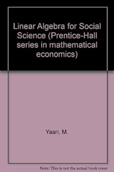 Hardcover Linear algebra for social sciences (Prentice-Hall series in mathematical economics) Book