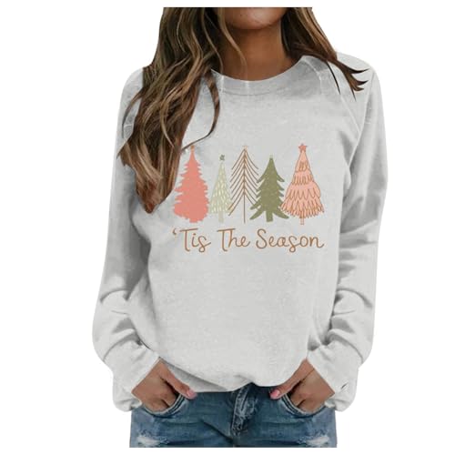 Generisch Damen Weihnachtspullover mit stilisierten Tannenbäumen -...