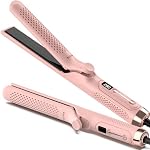 MESCOMB Dual Voltage Flat Iron Hair Straightener and Curler 2 in 1,Professional Hair Straightening and Curling Irons with Cooling Air Vents to Lock in Style,1.2 Inch Ionic Curling Wand,5 Temp 280-430℉