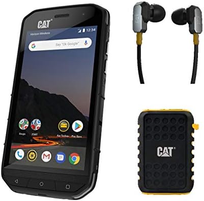 CAT S48C Single SIM Verizon Unlocked Smartphone Bundle with Active Urban 10000mAh Rugged Power Bank, Rugged Earphones and 2 Years Warranty