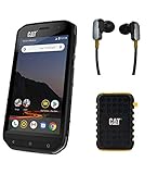 CAT S48C Single SIM Verizon Networks (CDMA) Unlocked Smartphone Bundle with Active Urban 10000mAh Rugged Power Bank, Rugged Earphones and 2 Years Warranty Plus Screen Protection