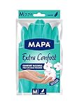 MAPA - Extra Confort - Gants de Ménage en Latex Doublure Textile 100% Coton - Confortables et Résistants pour un usage prolongé - 1 paire - Taille M