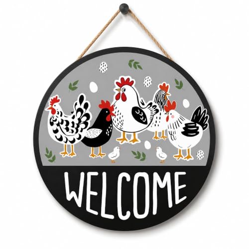 Chicken Welcome Sign for Front Door